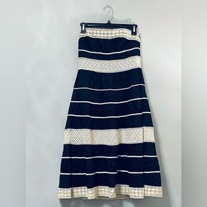 Strapless midi dress